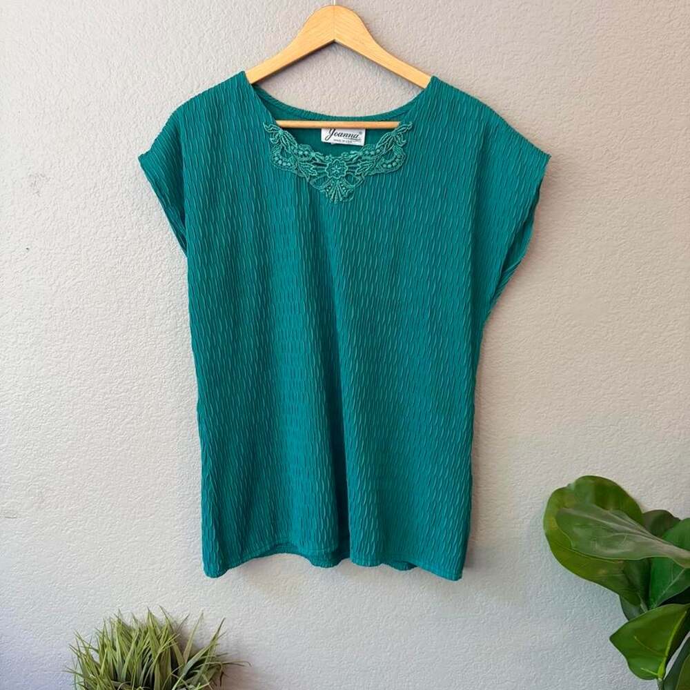 Joanna Hope Women's Green and Blue Blouse